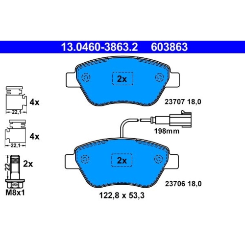 ATE set placute frana,frana disc