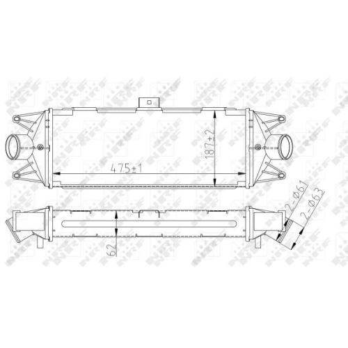 Radiator intercooler Nrf 30879