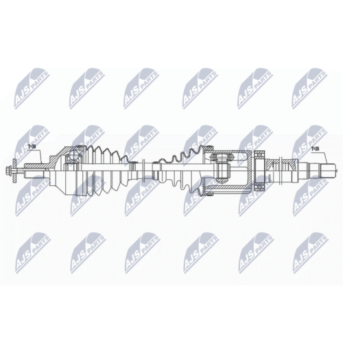 Planetara Volvo S40ii, V50 2.4, T5, D5 2004-, C30 2.4, T5, D5 2006-, C70ii 2.4, T5, D5 2006-, Dreapta, CV Automata, NPW-VV-138