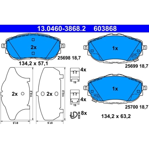 ATE set placute frana,frana disc