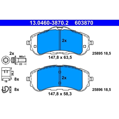 ATE set placute frana,frana disc