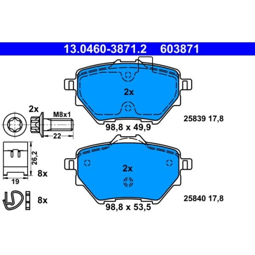 ATE set placute frana,frana disc