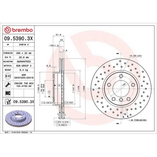 Set disc frana BMW 3 (E36) 09.90-11.98, 3 (E46) 12.97-05.05, 3 Compact (E36) 01.94-08.00, 3 Compact (E46) 03.01-02.05, 3 Convertible (E36) 03.93-11.99, 3 Convertible (E46) 04.00-12.07, 3 Coupe (E36) 10.91-05.99, 3 Coupe (E46) 12.98-07.06, 3 Touring (E36)