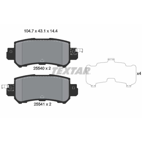 TEXTAR set placute frana,frana disc