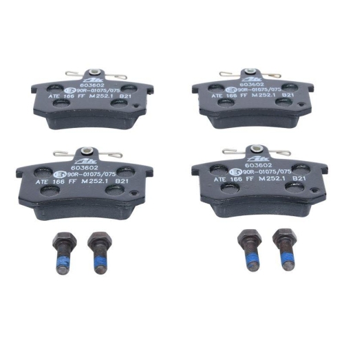 Set placute frana spate Alfa Romeo 145/146 (930), 1994-2000; 155 (167), 1992-1997; 164, 1987-1998, 33, 1983-1994; Spider 1994-2005; Audi 100, 200, 80, 90, A4 B5; A6 C4; A8, Fiat Croma, Punto tempra, Tipo, Dedra, Delta, Thema, VW Golf 1, Passat B5, ATE