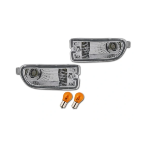 Set lampa semnalizare fata Subaru Impreza (Gc/Gf), 1999-12.2000, fara suport bec, transparent-silver, Stanga + Dreapta