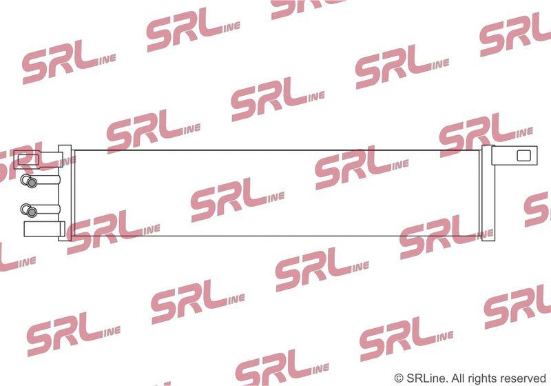 Radiator racire ulei motor, termoflot Ford Escape 19-, Kuga 19-, Maverick 21-, motor: 1.5 Ecoboost, 2.0 Ecoboost, 2.5, radiator transmisie, 650x133x16, SRLine, miez si rezervor din aluminiu brazat, 2404762; LX617A095AC
