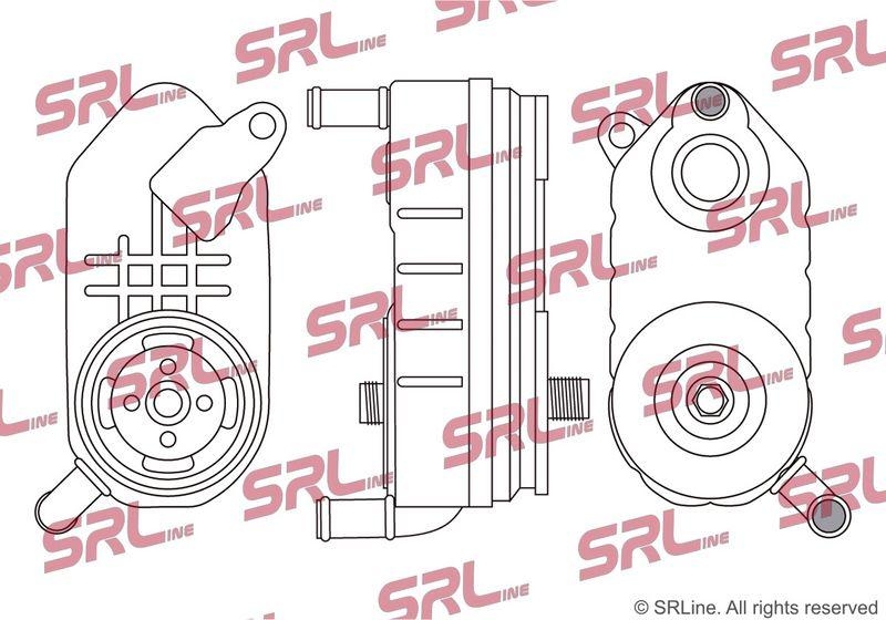 Radiator racire ulei motor, termoflot Jeep Cherokee 01-08, Grand Cherokee 99-05, Liberty 01-08, motor: 2.5 CRD, 2.8 CRD, radiator transmisie, 85x190x60, SRLine, Aluminiu, 31212008F; 41212029F
