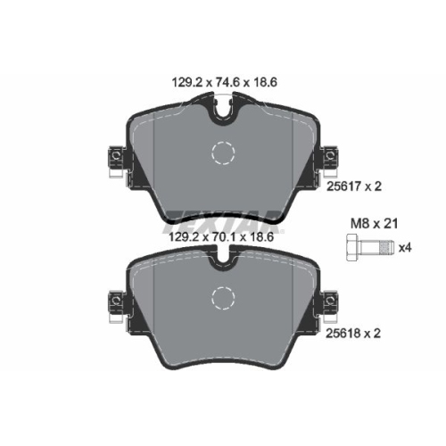 TEXTAR set placute frana,frana disc Q+