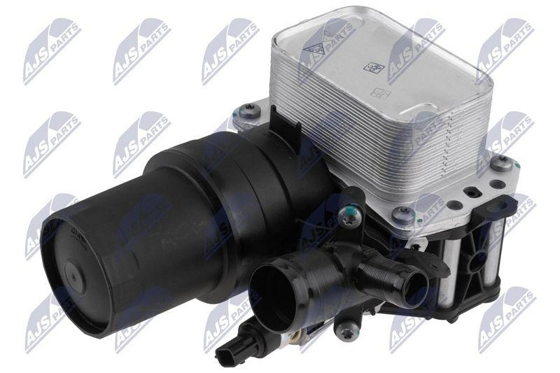 Radiator ulei cu filtru Renault Captur II 1.5 DCI 2020-, Nissan Qashqai II 1.5 DCI 2018-, Mercedes A (W177) 160 D, 180 D 2018-, Dacia Duster 1.5 DCI 2017-; 213058627R; NTY, aftermarket