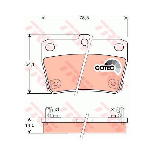 Placute frana Toyota Rav 4 2 (Cla2 , Xa2 , Zca2 , Aca2 ), 06.2000-11.2005, Motorizare 2.0 4wd, TRW