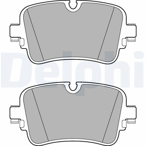 Set placute frana spate DELPHI, Audi A6 (C8), 2018-, A7 (4ka), 2017-, A8, 2017-, Q7 (4M), 2015-, Q8, 2018-; Skoda Superb III (3v3), 2015-; VW Touareg, 2017-, spate; Pt. numar PR : 1KQ; 2EH; Pentru diametru diSC frana [mm] : 350; puntea spate