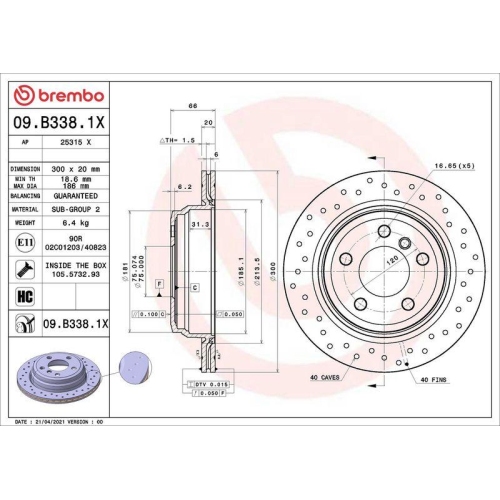 Set disc frana BMW 3 (F30 F80) 11.11-10.18, 3 Gran Turismo (F34) 07.12-, 3 Touring (F31) 07.12-06.19, 3 Touring Van (F31) 07.12-06.19, 4 Convertible (F33 F83) 10.13-08.20, 4 Coupe (F32 F82) 07.13-06.20, 4 Gran Coupe (F36) 03.14-05.21, Spate, 300X20mm, ven