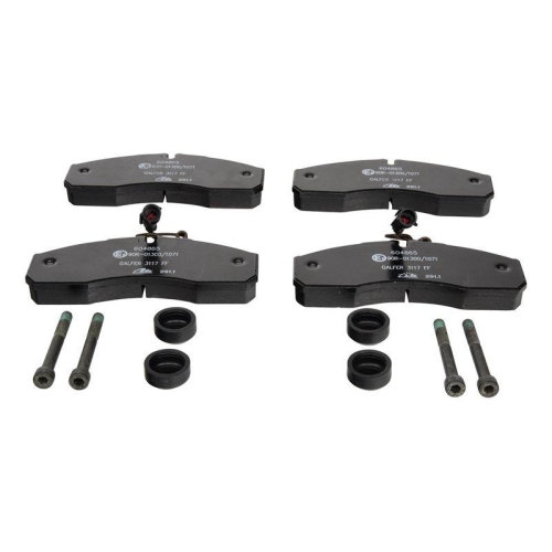 Placute frana Nissan Cabstar (F24m, 35.13 DCI, 45.13 DCI 2.5 (F24M), 35.14 DCI 3.0 (F24M), 35.14 DCI, 45.14 DCI 2.5 (F24M), 35.15 DCI, 45.15 DCI 3.0 (F24M), punte fata, cu contact integrat avertizare uzura; ATE