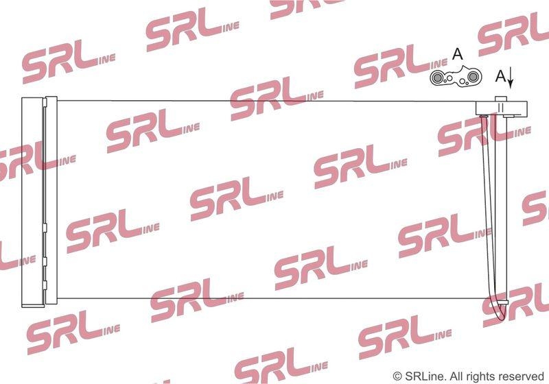 Condensator climatizare AC Porsche Panamera 09-16, motor: 3.0 TDI, 3.0 V6 T, 3.0 V6h, 3.6 V6, 4.8 V8, 4.8 V8 T, Condensator cu uscator integrat , 745(700)x320x16, SRLine, miez si rezervor din aluminiu brazat, 97057311101; 97057311100