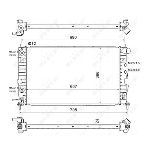 Radiator racire motor Nrf 50219