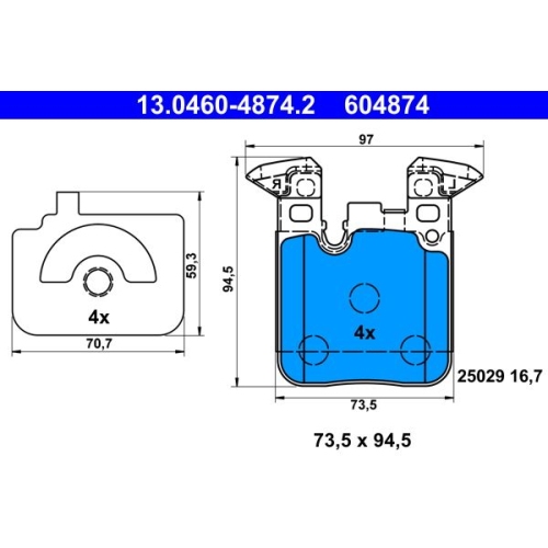 ATE set placute frana,frana disc