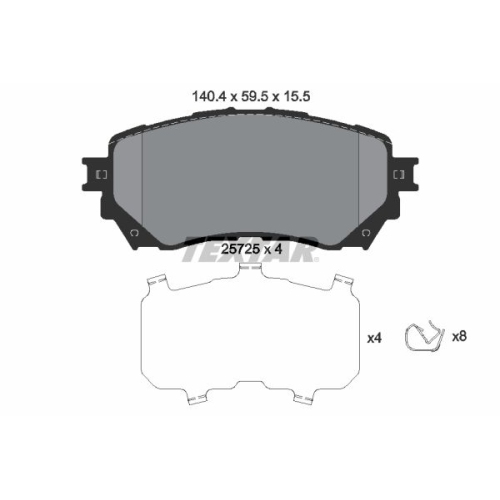 TEXTAR set placute frana,frana disc