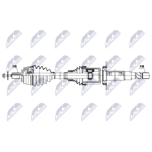 Planetara Volvo V40 T2, T3, D2, D3 2015-, Fata, Dreapta, CV Manuala M76, 31367905