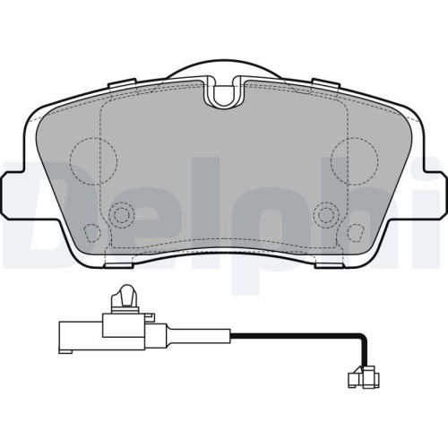 Set placute frana spate DELPHI, Hyundai H350 Autobus, 04.2015-, H350 Caroserie, 04.2015-, H350 Platforma / sasiu, 04.2015-, spate; puntea spate