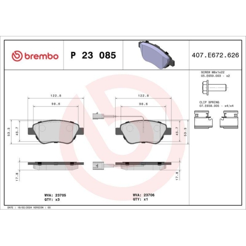 Placute frana Alfa Romeo Mito (955); Fiat 500 (312), 500 C (312), Bravo 2 (198), Doblo Box (223), Doblo Mpv (119 , Fiorino Box (225), Fiorino Mpv (225), Grande Punto (199), Grande Punto Van (199), Idea (350), Idea Van (350), Linea (323 , Panda (169), Pand