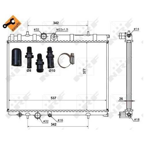 Radiator racire motor Nrf 50440