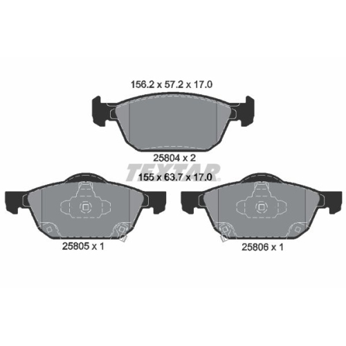 TEXTAR set placute frana,frana disc Q+
