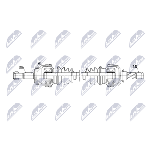 Planetara Volvo V70 1995-, Xc70 Cross Country 1997-, S70 1996-, Spate, Stanga, Dreapta, CV Manuala, CV Automata, 8251512