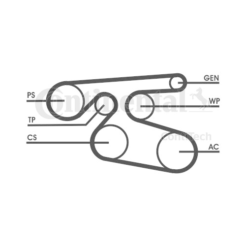 Curea transmisie cu caneluri Contitech 7PK2000