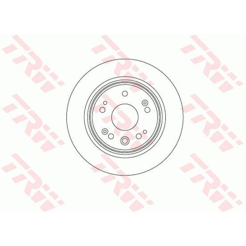 Set disc frana Honda Cr-V 2 (Rd) 09.01-07.07, Spate, 282X9mm, plin, TRW