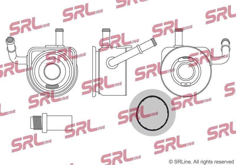 Radiator racire ulei motor, termoflot Hyundai I20 14-, I30 16-, Kona 17-; Kia Cee'd 12-, Ceed 18-, Picanto 17-, Proceed 19-, Rio 16-, Stonic 17-, Xceed 19-, motor: 1.0 T-GDI, garnituri incluse, 72x70x40, SRLine, Aluminiu, 2641004501