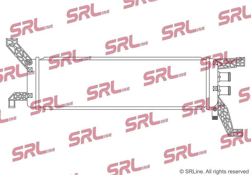 Radiator Maserati Ghibli 13-, Levante 16-, Quattroporte 13-, motor: 3.0 V6 T, radiator auxiliar, 525x166x26, SRLine, Aluminiu/ Plastic brazat, 670003406; 670009821