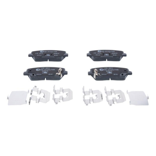 Placute frana Hyundai Grand Santa Fe, Santa Fe 2 (Cm), Santa Fe 3 (Dm, Santa Fe 3 Box/Suv (Dm); Kia Sorento 2 (Xm), Sorento 2 Box/Suv (Xm), punte spate, cu indicator uzura acustic, ATE