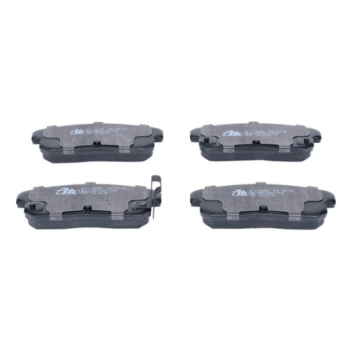 Placute frana Mazda Rx-8 (Se; Suzuki Ignis 1 (Fh), 1.3 (FE103, SE3P), 1.3 (SE3P), 1.3 (HV51, HX51, RG413), 1.3 4WD (RG413), 1.5 Sport (RG415), punte spate, cu indicator uzura acustic, ATE