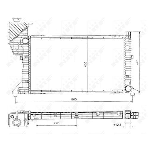 Radiator racire motor Nrf 50557