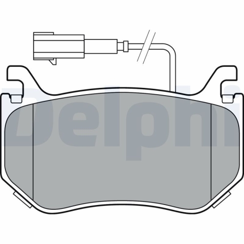 Set placute frana spate DELPHI, Alfa Romeo Stelvio (949 ), 12.2016-, spate; puntea spate
