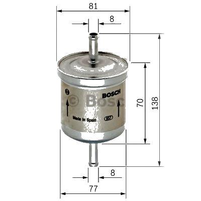 Filtru combustibil BOSCH 0450905324 Ford Mondeo 1 Limuzina (Gbp) Mondeo 1 Combi (Bnp) Mondeo 2 (Bap) Ka (Rb) Scorpio 2 Combi (Gnr, Ggr) Fiesta 4 (Ja, Jb) Fiesta Caroserie (F3L, F5L) Fiesta Caroser