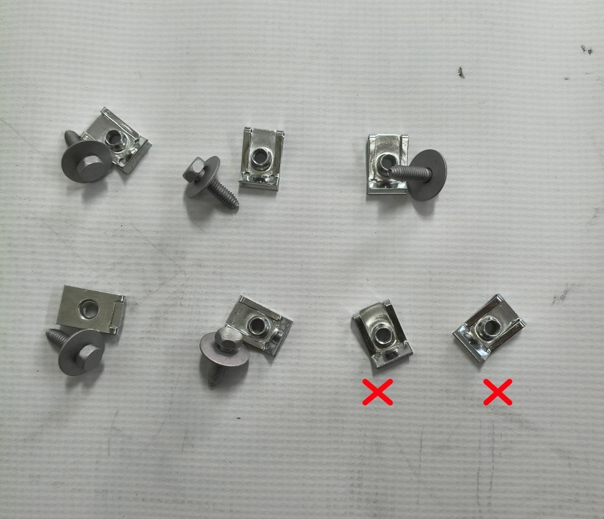 Set fixare scut protectie sub motor Captur, 03.2013-; Clio 3 (R0/1), 05.2009-, Modus (F/Jp0), 11.2007- Motorizari Diesel, fixare scut sub motor -LIPSA SURUBURI