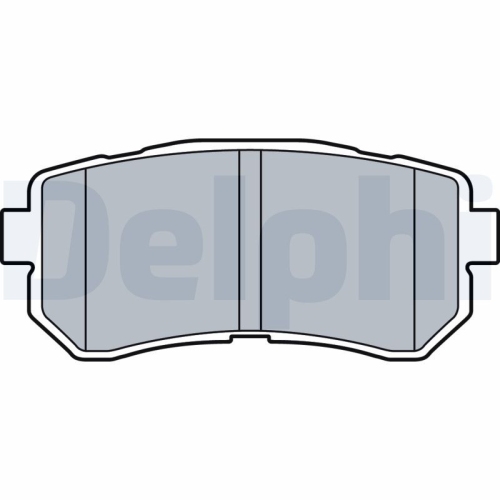 Set placute frana spate DELPHI, Hyundai I20 (Pb, Pbt), 08.2008-, spate; puntea spate