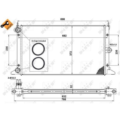 Radiator racire motor Nrf 50592