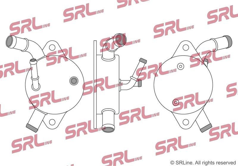 Radiator racire ulei motor, termoflot Mazda 2 07-14, motor: 1.5, radiator transmisie, 90x90x35, SRLine, Aluminiu, FNFC199F0