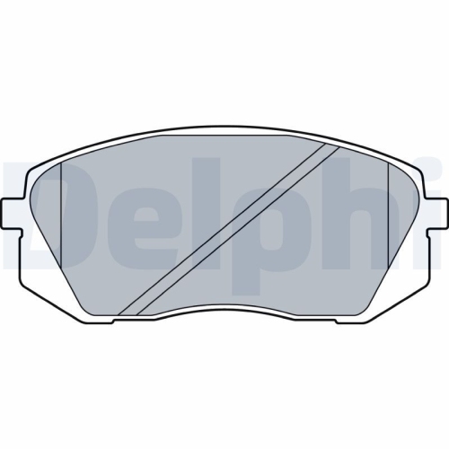 Set placute frana fata DELPHI Hyundai I40 (Vf) 2011-; IX35 2009- Kona (Os) 2017- Tucson 2015-; Kia Optima (Jf) 2015- Optima Sportswagon (Jf) 2016- Soul II (Ps) 2014- Sportage 2015- Sportage (SL) 2009- Fata; Fata; puntea fata; puntea fata