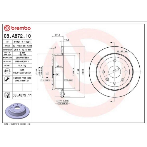 Set disc frana Chevrolet Lacetti (J200) 03.03-, Lacetti Estate (J200) 05.03-, Lacetti Sedan (J200) 03.03-03.13, Nubira Estate 01.05-12.11, Nubira Sedan 01.05-12.12; Daewoo Lacetti Hatchback (Klan) 02.02-, Nubira (J100) 04.97-, Nubira Saloon (J100) 04.97-,
