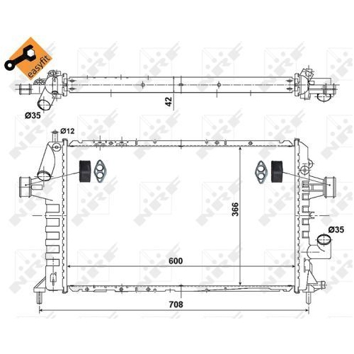 Radiator racire motor Nrf 506616