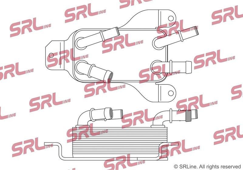 Radiator racire ulei motor, termoflot Maserati Ghibli 13-, Quattroporte 13-, motor: 3.0 V6 T, radiator transmisie, 80x140x46, SRLine, Aluminiu, 670002934
