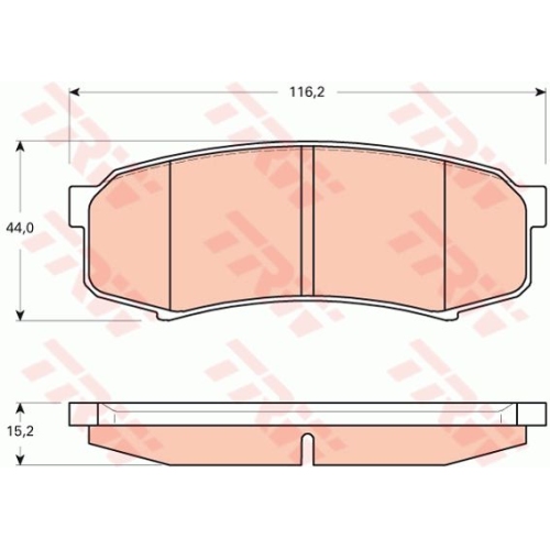 Placute frana Mitsubishi Pajero 4 (V8 W, V9 W), 11.2006-, Toyota Land Cruiser 150 (Kdj15 , Grj15 ), 07.2009-, TRW