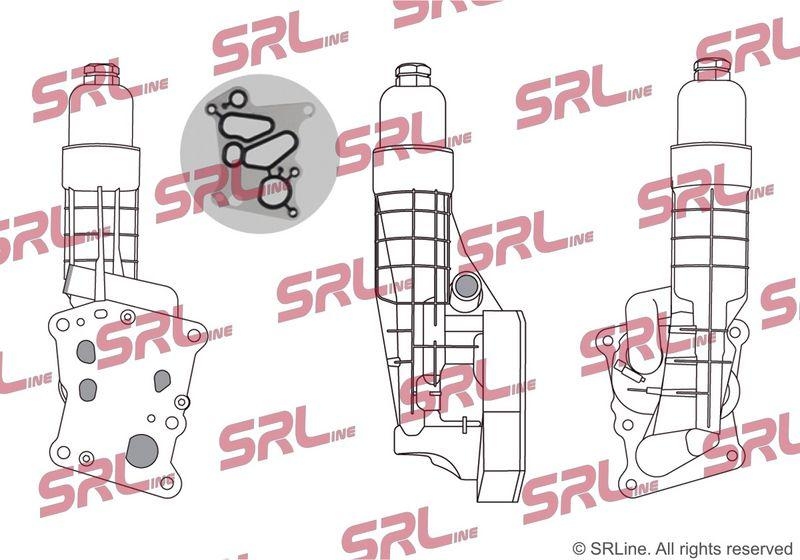 Radiator racire ulei motor, termoflot Mercedes Clasa C (W204) 07-14, Clasa C Coupe (C204) 11-, E Class (W212) 09-16, E Coupe (C207) 09-, Slk/Slc-Class (R172) 11-, motor: 1.8 T, 86x30x62, SRLine, Aluminiu, 2711801010; 2711801410