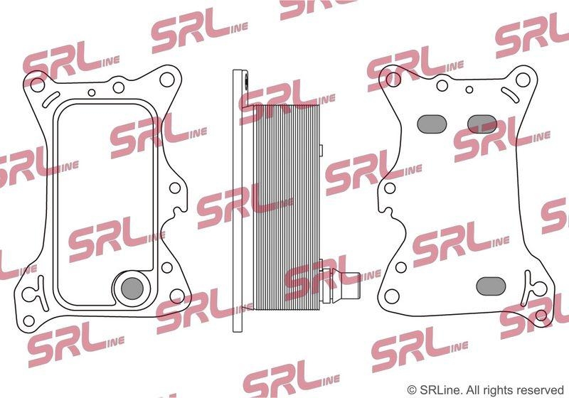 Radiator racire ulei motor, termoflot Mercedes A-Class (W176) 12-19, B-Class (W246) 11-, Cla-Class (C117) 13-, Gla-Class (X156) 13-, Sprinter 18-, motor: 1.8 CDI, 2.1 CDI, garnituri incluse, 71x141x58, SRLine, Aluminiu, 6511800510; 6511801065