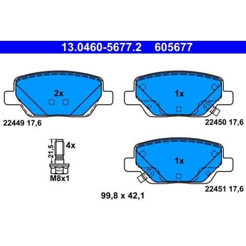 ATE set placute frana,frana disc