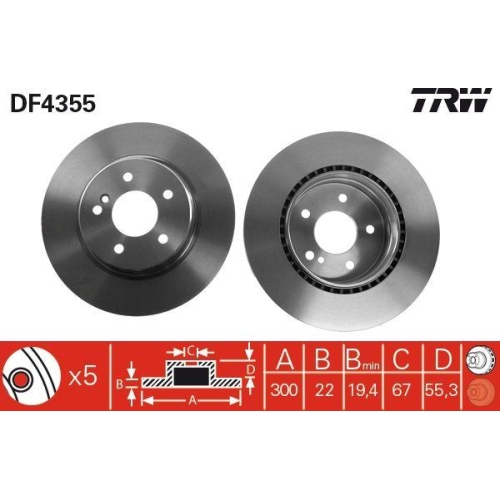 Set disc frana Mercedes Clasa C (W202) 03.93-05.00, Clasa C (W203) 05.00-12.07, Clasa C Coupe (Cl203) 03.01-06.11, Clasa C T-Model (S202) 06.96-03.01, Clasa C T-Model (S203) 03.01-08.07, Clk (C208) 06.97-12.03, Clk (C209) 05.02-03.10, Clk Cabriolet (A209)